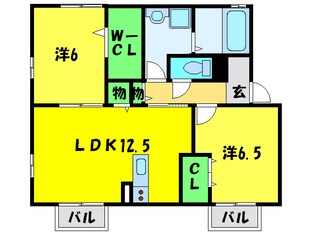 クレ－ルＫの物件間取画像